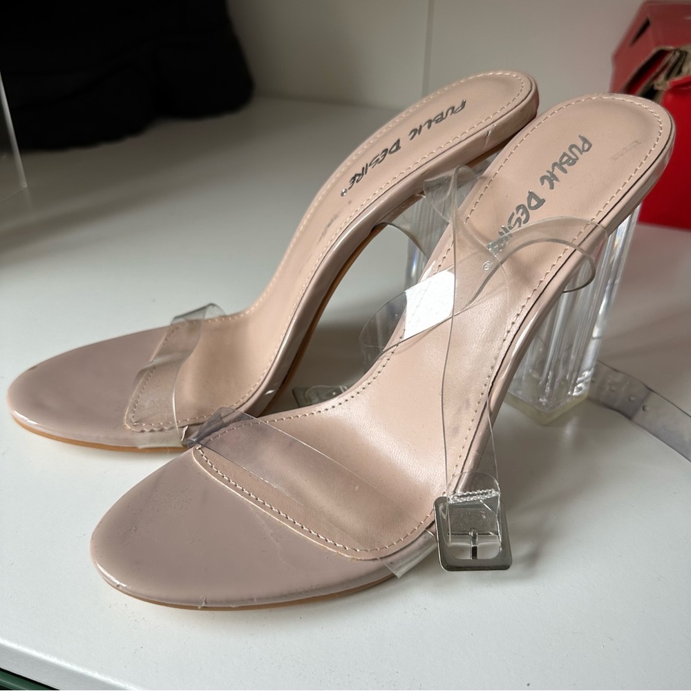 Public Desire Clear Heels
